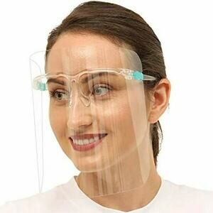 (TWO PACK) 6pcs Face Shield with 3pcs Glasses Frame Set for Women and Men